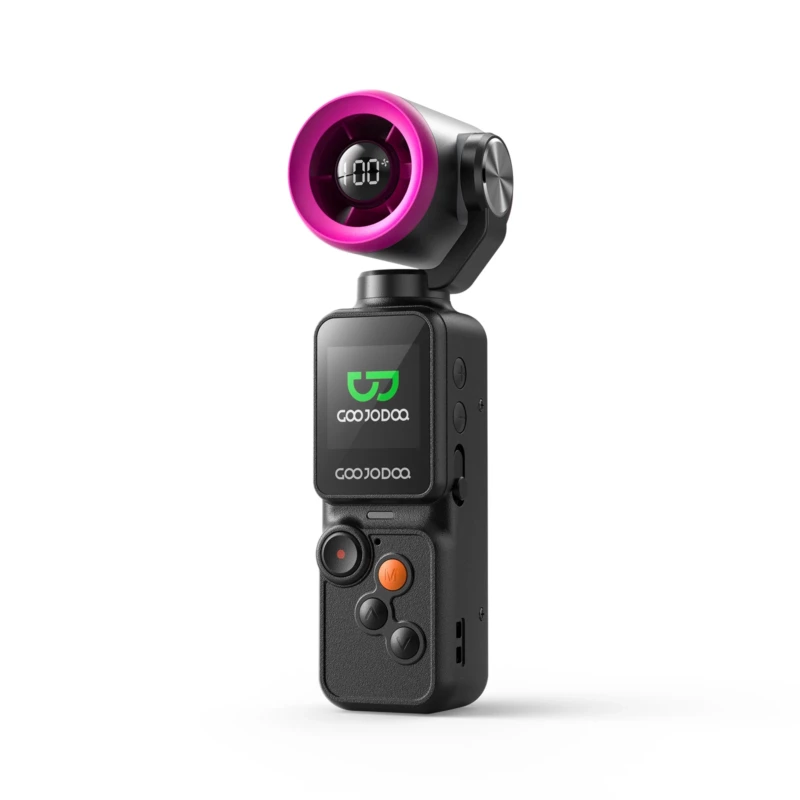 GOOJODOQ GFS025 Camera Handheld Fan 180° Adjustable Gimbal | 1.3" Display | Photo & Video Recording